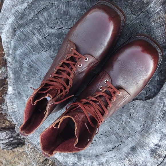 European Men's Pebble Leather Steel Toe Super Duty Boot - Picture 12 of 17